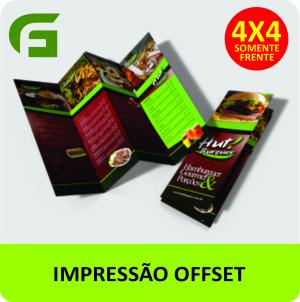 FOLDER A4 21X29,7cm / 4X4 CORES - OFFSET COUCHE 90G - OFFSET 21X29,7cm 4X4  CORTE RETO 