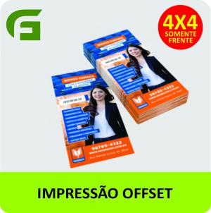 PANFLETO 10X20cm / 4X4 CORES - OFFSET COUCHE 90G - OFFSET 14X20cm 4X4  CORTE RETO 